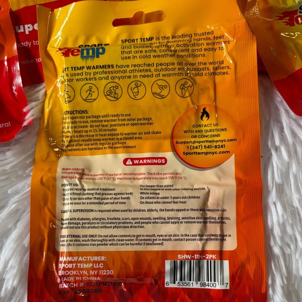 NWT Hand Warmers - Orange 12 packages brand new
